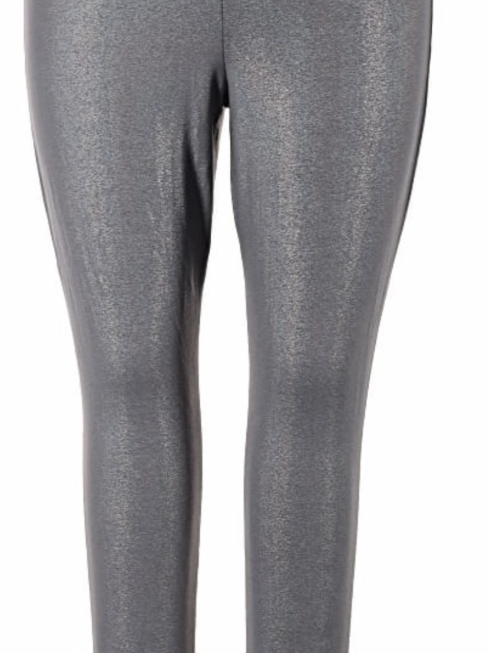 Torrid Shiny Shimmer Metallic Gray Signature Waist Leggings 2X 18/20 NWOT